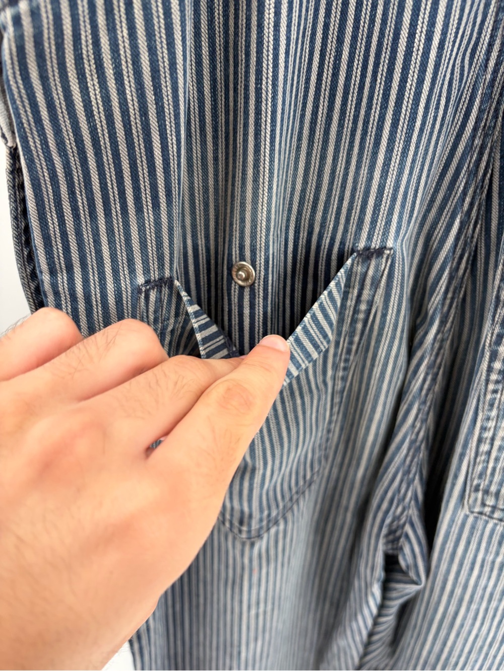 Citizens of humanity Anthropologie blue stripped overalls bib Carpenters small - Picture 6 of 14
